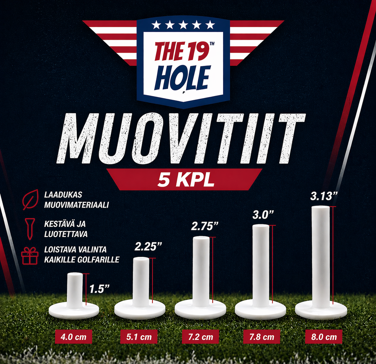 Muovitiit 5kpl